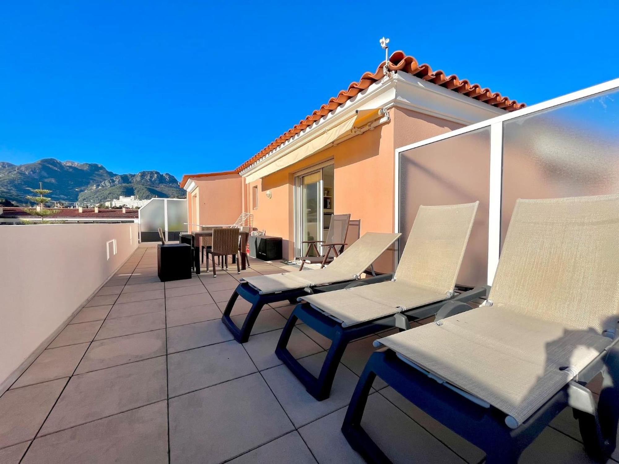 Apartmán "Le Rooftop Des Rivages" Immense Terrasse, Centre Menton Exteriér fotografie